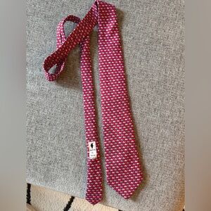 Vineyard Vines Red Tie with Whale Design